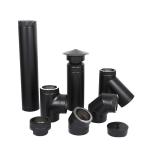 Galvanized Wood Heater Chimney Kit Easy Ease Installation For Indoor Outdoor