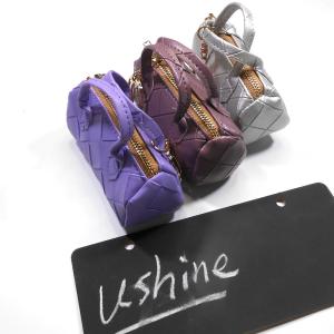 China Copper Plating Handmade Leather Mini Backpack Keychain factory