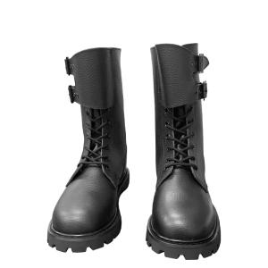 China Men's Black Leather Durable Canvas Walking Protection Danner Boots for Training and Travel factory
