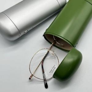 China EVA Light Green Aluminum Sunglasses Storage Case Resist Compression Eyeglass factory