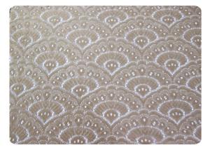 China Water Soluble Fan Shaped Lace Fabric 65% Terylene + 35% Cotton CY-CT8521 factory