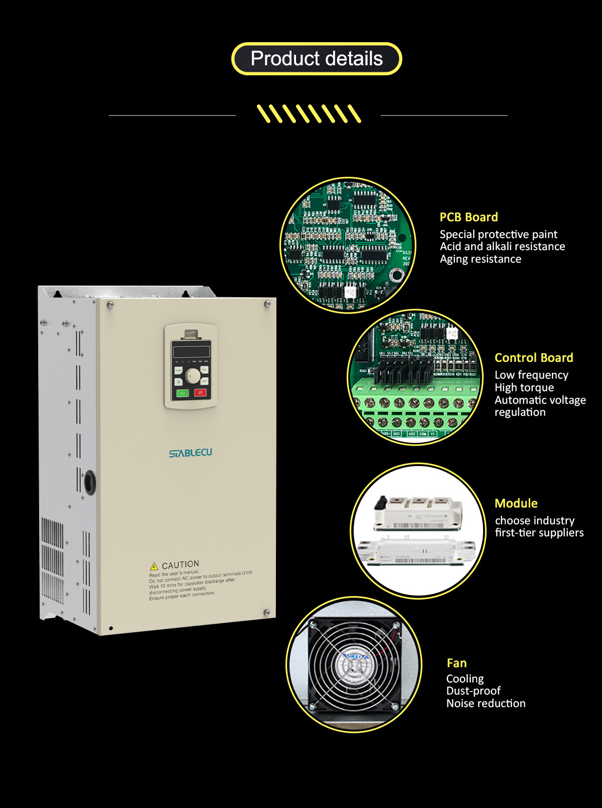 Gray Color AC Frequency Converter 60Hz To 50Hz Single Phase 37KW