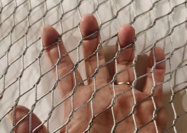 Flexible Stainless Steel Cable Netting , Ferrule Rope Mesh For Birds Parrots