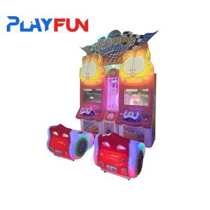 China Amusement Park Kiddie Ride On Car Arcade Games Garfield Rides a Race Car factory