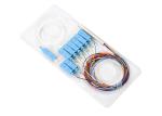 1x8 Fiber Optic PLC Splitter Mini Steel Tube Type 0.9mm
