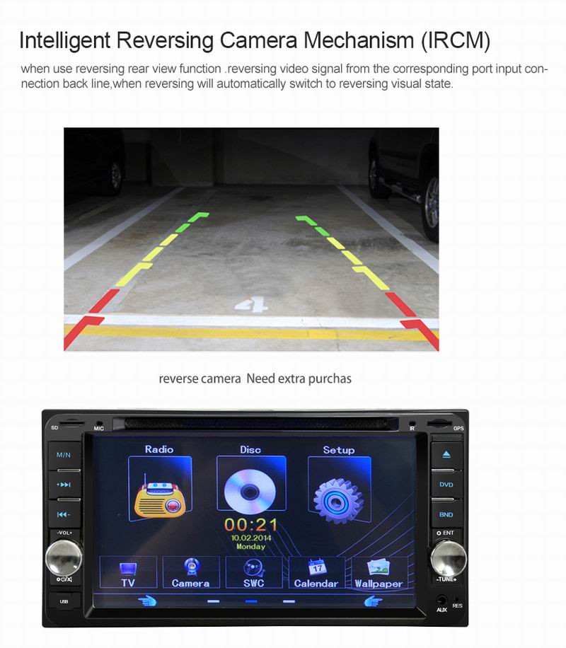 Ouchuangbo 7 inch car dvd gps radio stereo for Toyota universal support BT AUX USB swc