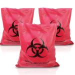 Red Isolation Infectious Biohazard Waste Bag High Density 17 Microns 40-45