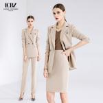 Formal Fashion Suit for Women Slim Fit Double Breasted Pants Suit in Elegant