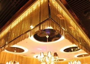 China Metal Mesh Fabric Cloth / Flexible Metallic Sequin Fabric for Room Divider factory