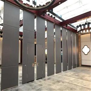 China Sliding Folding Partition Walls Wooden Acoustic Soundproof Mobile Partition Foldable Wooden Doors factory