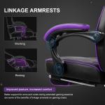 Ergonomic Gaming Chair with Footrest and 360 Swivel/ Height Adjust/Recliner