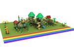 Elementary School Kids Park Playground Equipment , Large Outdoor Play Equipment