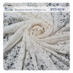 White Corded Bridal Lace Fabric For Wedding , Embroidery Lace Fabric