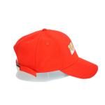 Customized Red 6 Panel Curve Bill Printed Baseball Caps For Girls