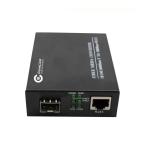 Fiber Media Converter 10/100/1000Mbps Singlemode SMF 1310nm Dual SFP Slot 40KM
