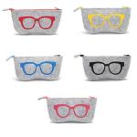 Personalized Women Felt Pouch Glasses Case Scratch Resistant