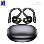 Black ABS True Wireless Stereo Earphone Factory Wholesale Earhook Style Earbuds
