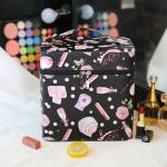 Girls Perfume PU Leather Cosmetic Makeup Bag Case