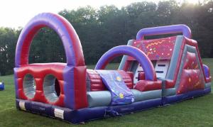 China 52 Feet Interactive Princess Kids Obstacle Course Inflatable Interesting factory