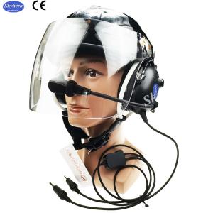 China CE certificated Aviation helmet high quality aircraft helmet black color flight helmet 4 size factory