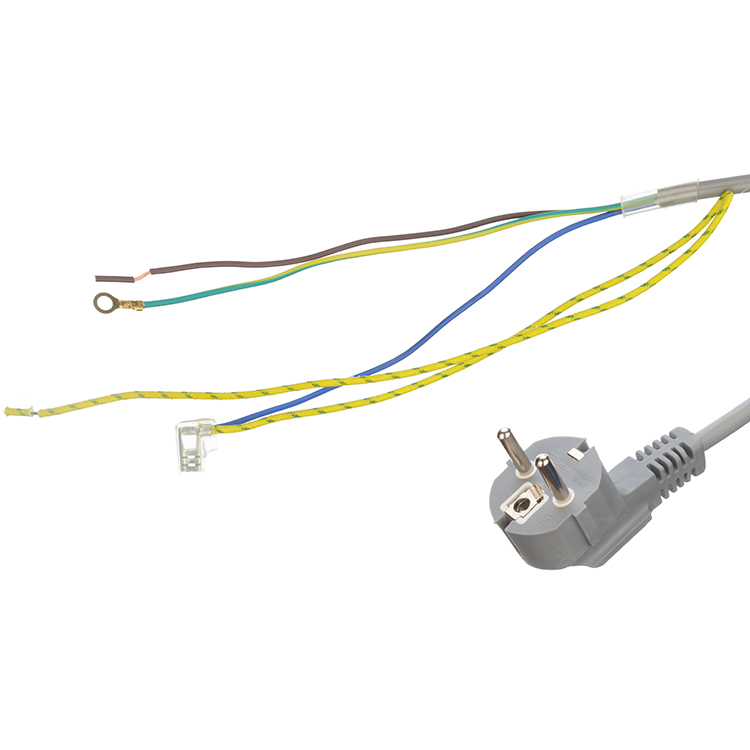Euro Standard VDE Power Cord Cee7/7 Plug with Terminal Stripped Ended 16A/250V H05vv-f Pvc Flexible Cable Commercial