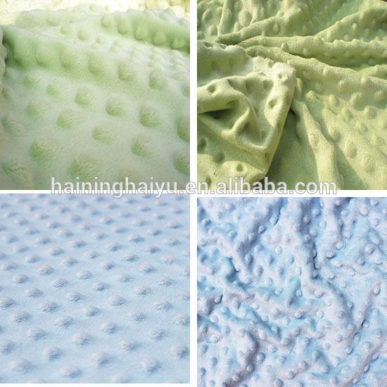 embossing minky fabric velboa
