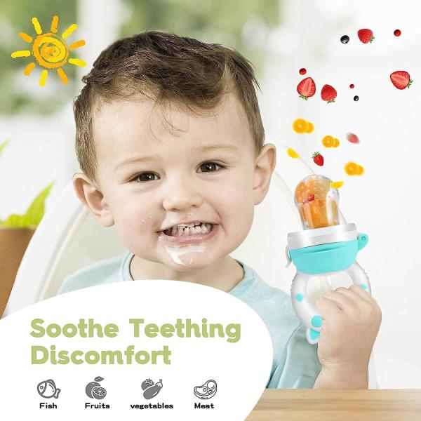 China Anti Slip Silicone Food Teether Odorless Reusable Eco Friendly factory