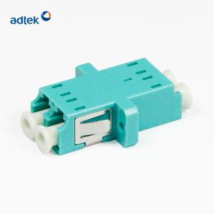 China FTTX OM3 LC Duplex Coupler , Multimode Fiber Adapter factory