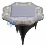3000K CCT 0.5W Metal Outdoor Solar Pathway Lights Installed On Grass And Pathway