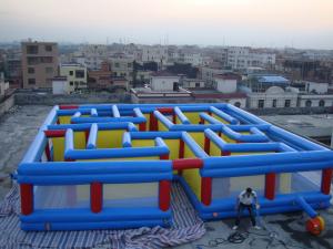 China Square Interactive Maze Games, Inflatable Labyrinth Games For Sale factory