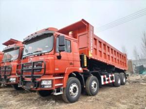 China SHACMAN Heavy Duty Tipper Truck F3000 8x4 375Hp EuroV Orange Dump Truck factory