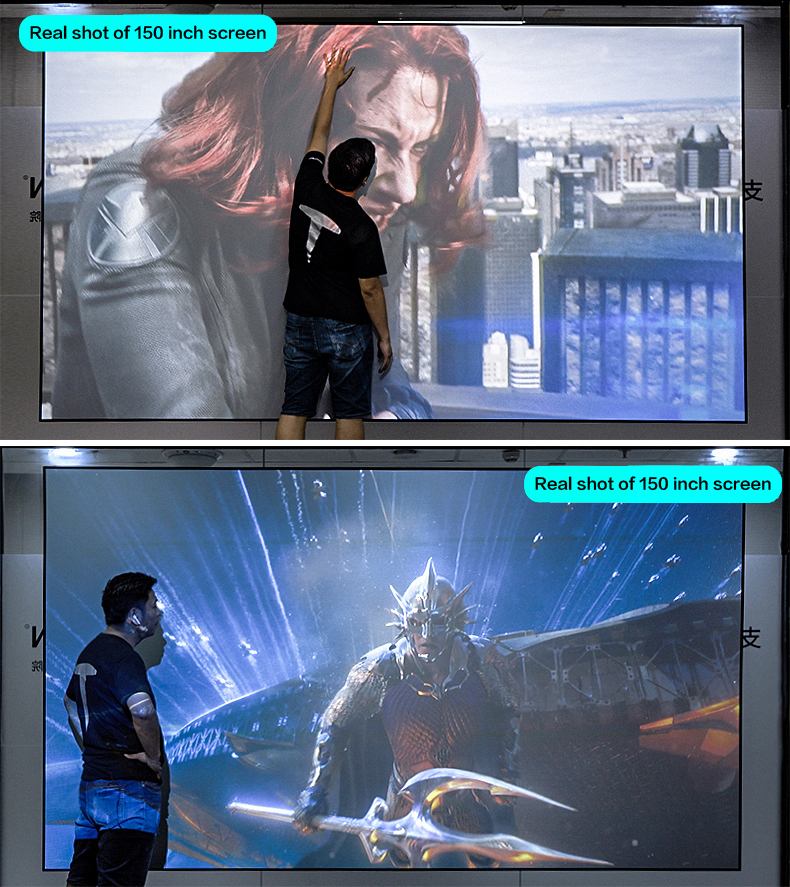 Long Throw Home Theater Projector Screens Anti Light 100 Inch ALR Screen