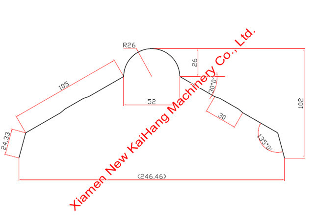 Shaft Diameter 75mm Ridge Cap Roll Forming Machine Coil Sheet Thickness 0.42-0.8mm