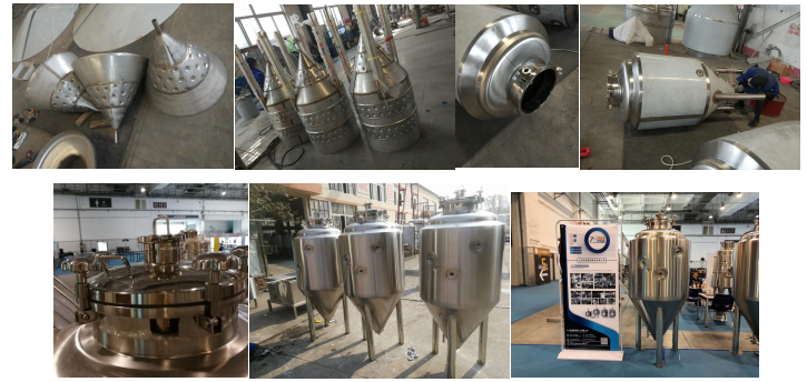 Heat / Cold Insulation Ss Brewing Fermenter , Cylindrical Fermenter With Jacket