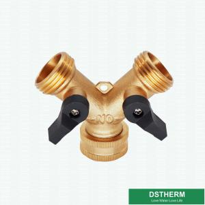 China Type Y Water Two Ways Pipe Joint Union Connector Brass Valves factory