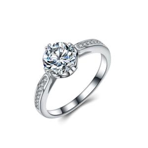 China Sterling Silver Brilliant Cubic Zircon Wedding Engagement Ring (RE585) factory