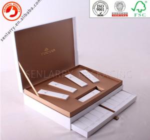 China Innovative luxury recycled cosmetic packaging box with drawer and beautiful tray certificated by ISO factory