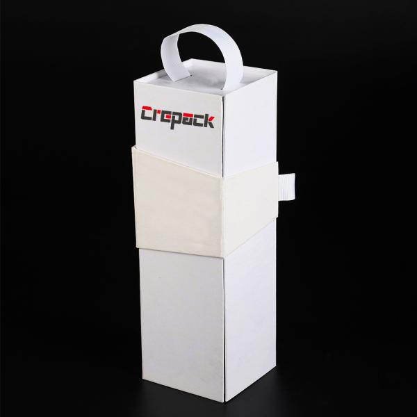 China White Folding Single Bottle Prufume Cosmetic Packaging Boxes With Handle factory