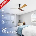 52 Inches ABS Blade Ceiling Fan Without Light Energy Saving with Remote and