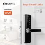 Airbnb Electronic Door Locks Residence Tuya Smart Fingerprint Passcode Card Wifi