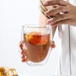 Clear Borosilicate Double Wall Glass Tea Cup 250ml 350ml 450ml