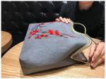 Purse retro frame and fabric Liberty Women's Noble Rose Embroidered Beaded