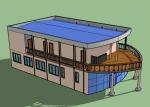 Customized Commercial Prefab Buildings Used For Restaurant With Lightweight