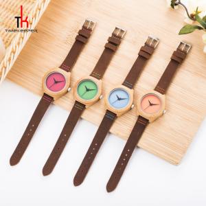 China Wholesale cheap watch Circle wooden case Japan miyota quartz movement oem custom logo wood watch factory