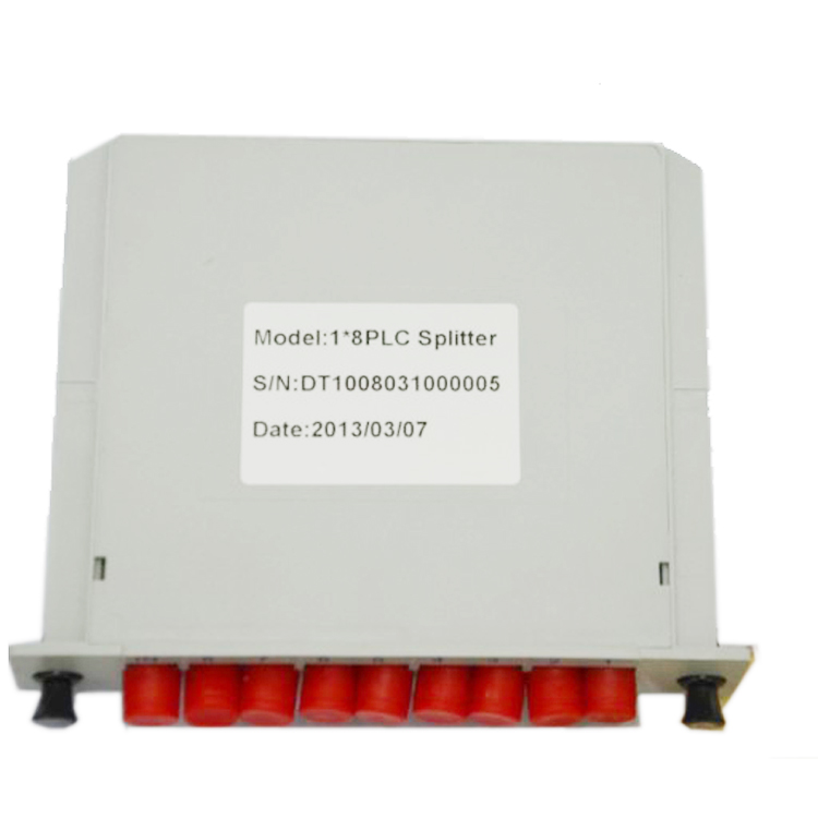 1x8 Rack Mount Passive Gpon Fiber Optic Splitter Box FC PLC