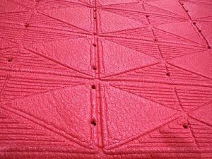 China Patterned Pad Artificial Grass For Football Field 30/50/70 Density And 3000 Mm/hr Water Drainage factory