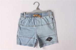 China Light Blue Junior Kids Denim Shorts 95% Cotton 5% Spandex factory