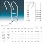 SS304 Inground Pool Ladder Steps