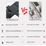Hotel Magnetic Card Induction Lock Mechanical Key Wooden Smart Door Lock OEM