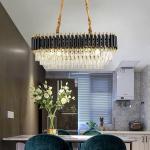 Mirror Titanium Crystal Modern Pendant Light Stainless Steel Residential